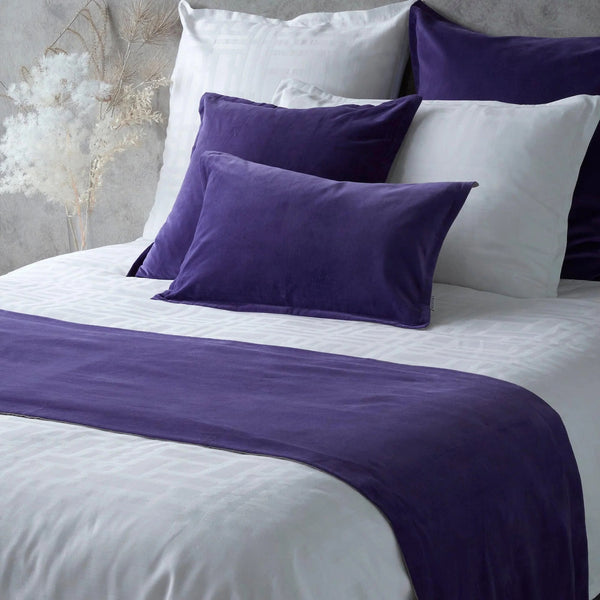 Lush Velvet Bed Runner - Violet